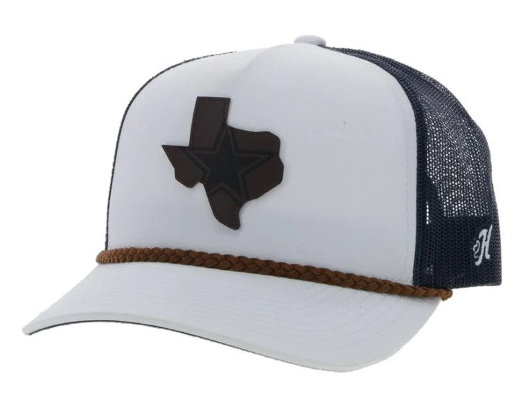 Hooey 7270T-WHBL 'Dallas Cowboys' White/Blue Cap With Brown Texas Logo