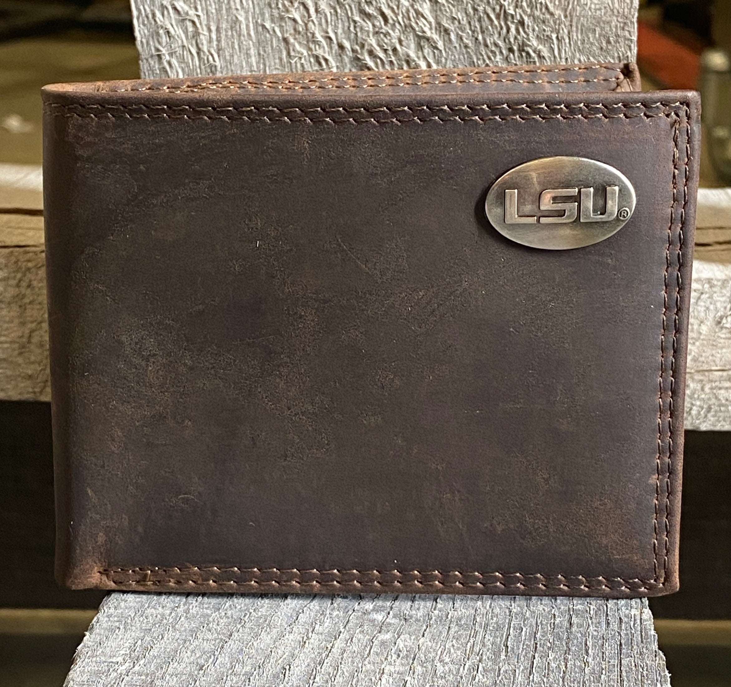 Louisiana State University Tigers Trifold Leather Wallet