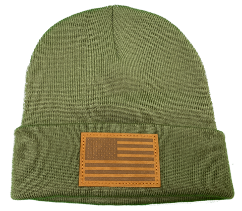 Green/Camo American Flag Velcro Patch Cap