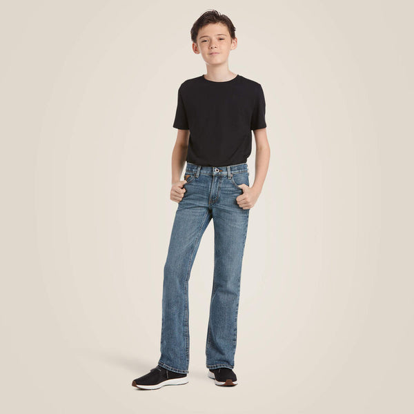 Boys Ariat 10023449 B5 Slim Stretch Legacy Stackable Straight Leg Jean