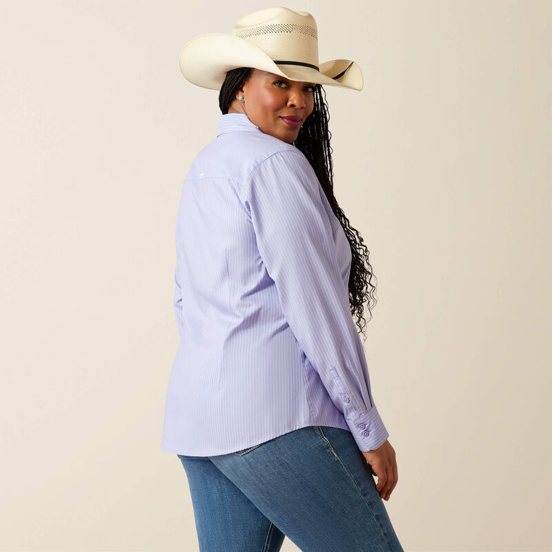 Women's Ariat 10054892 Kirby Pro Shirt Sweet Lavender Stripe