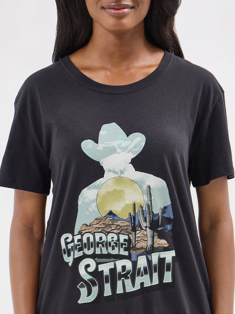 Women's Wrangler 112350117 George Strait Boyfriend Short Sleeve Tee Shirt