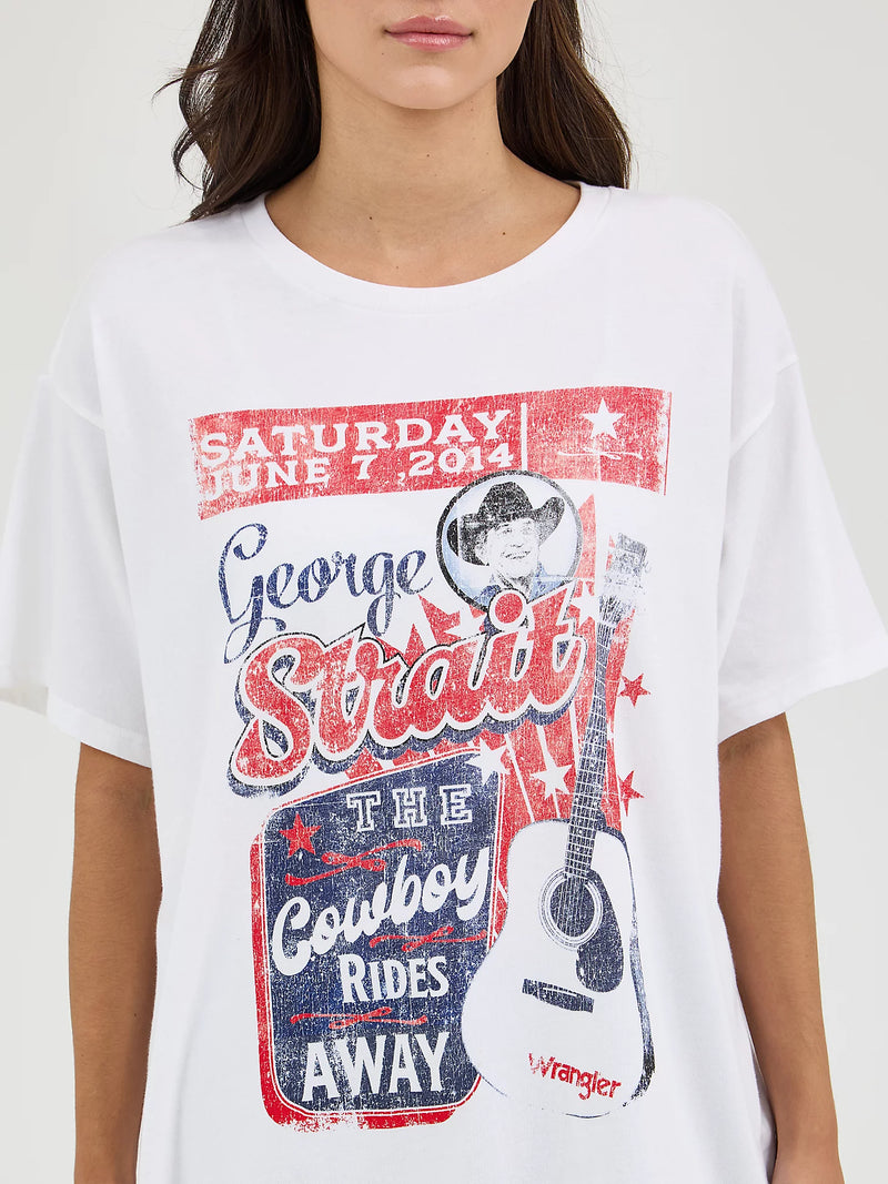 Women's Wrangler 112361056 Oversized George Strait Tee Shirt