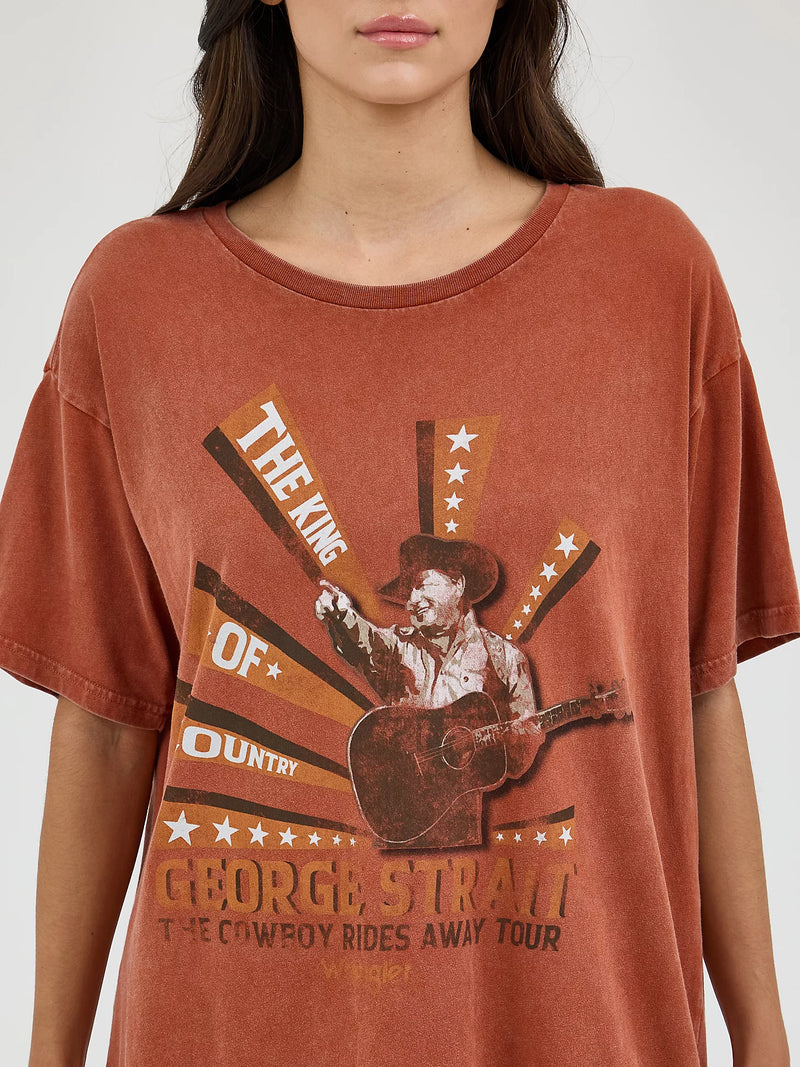 Women's Wrangler 112361081 Oversized George Strait Tee Shirt