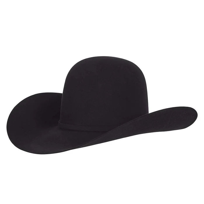 American Hat 10X Black Open Crown Felt Hat