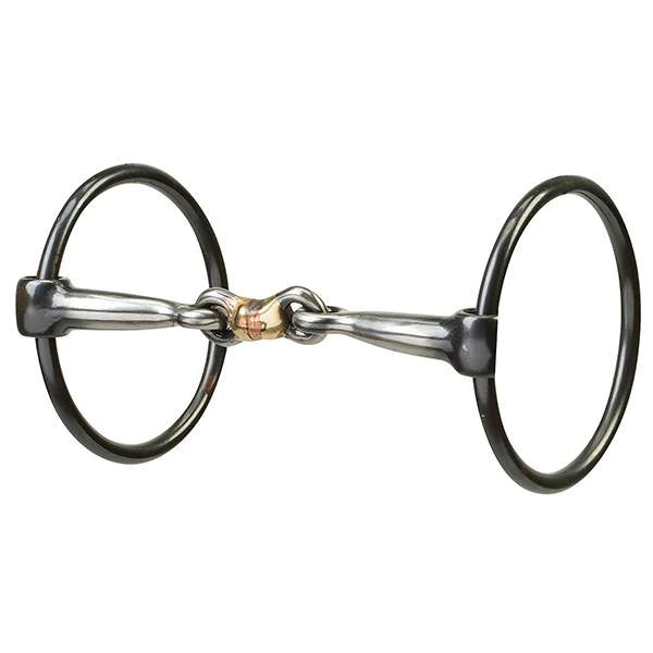 Weaver Leather 25-1885 Ring Snaffle Bit, 5" Sweet Iron Dogbone Mouth