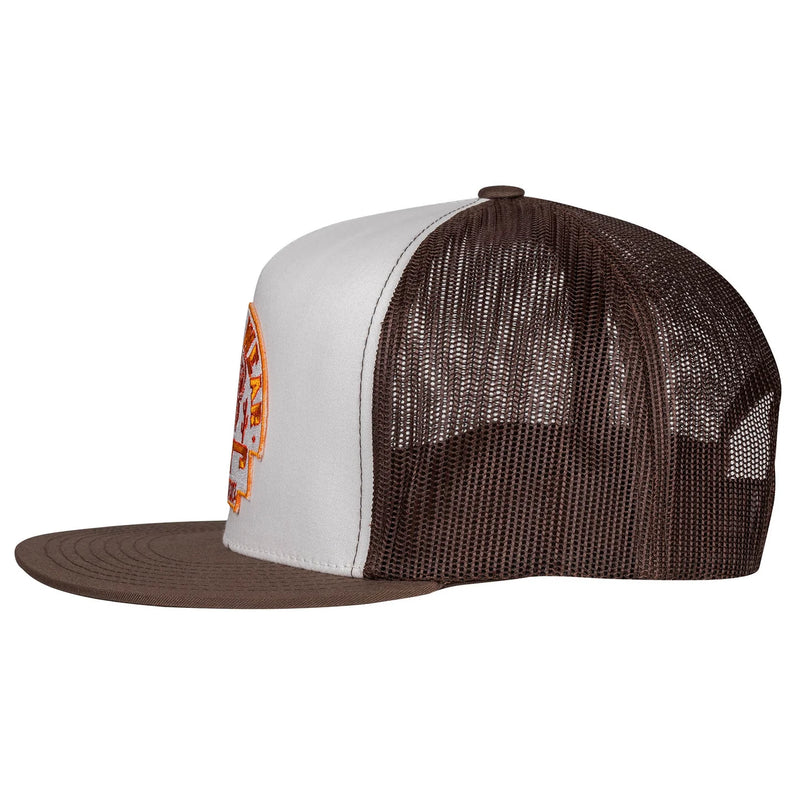 Lazy J Ranch White & Brown Rusty Arrowhead Classic Five Panel Trucker Hat