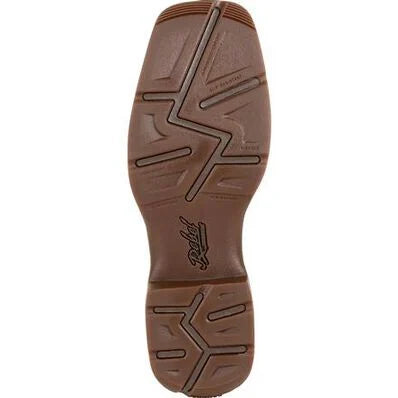 Durango DDB0271 Rebel Trail Brown Western Square Toe Boot *Closeout*