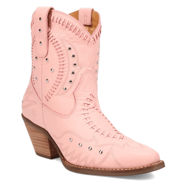 Women's Dingo DI2206-PK 7" Precious Pink Smooth Leather Bootie