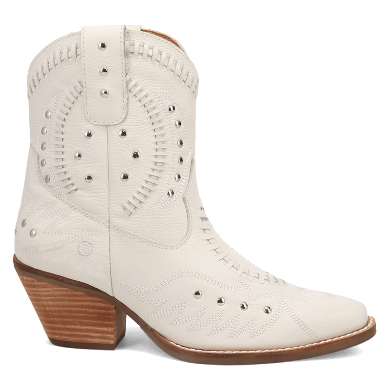 Women's Dingo DI2206-WH 7" Precious White Smooth Leather Bootie