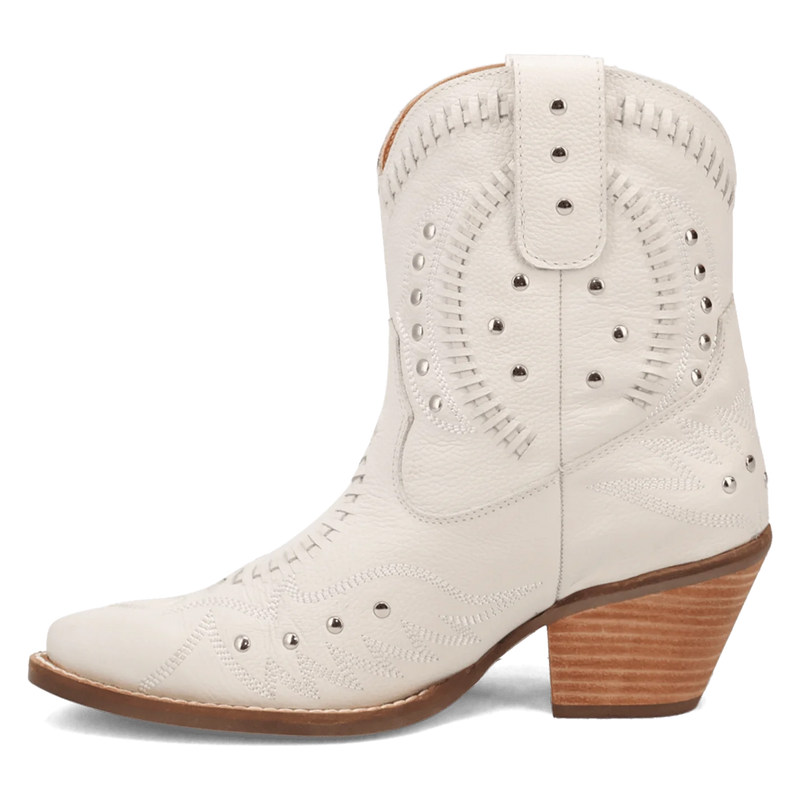 Women's Dingo DI2206-WH 7" Precious White Smooth Leather Bootie