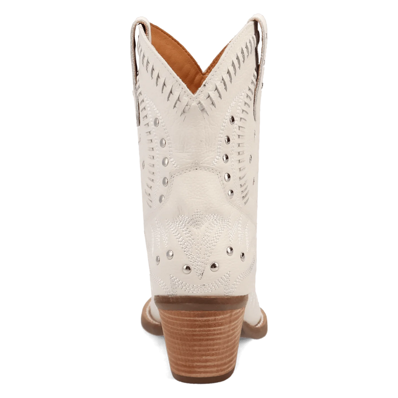 Women's Dingo DI2206-WH 7" Precious White Smooth Leather Bootie