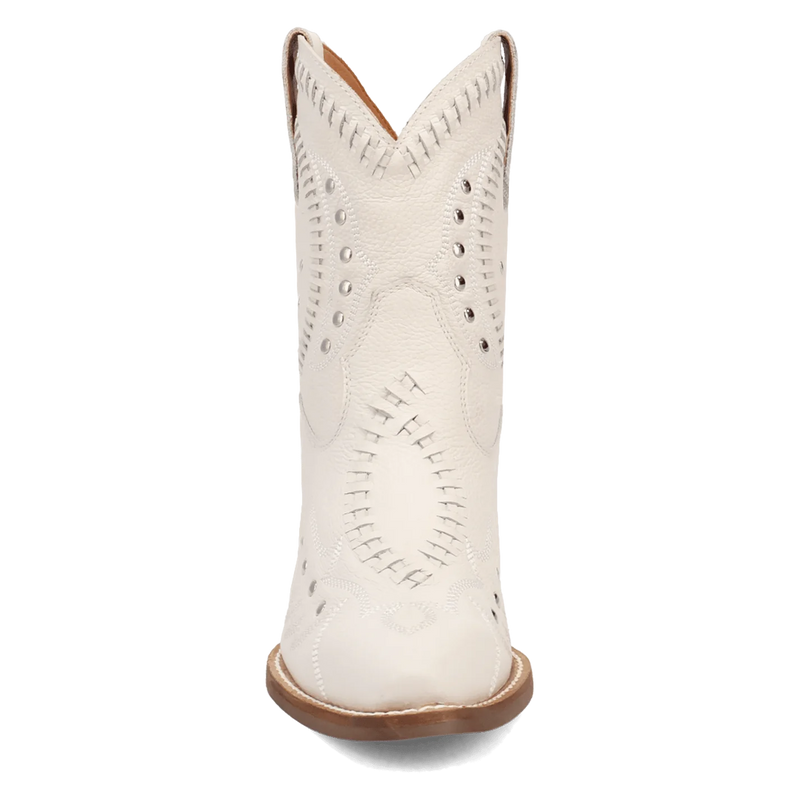 Women's Dingo DI2206-WH 7" Precious White Smooth Leather Bootie