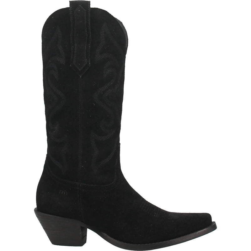 Women's Dingo DI920-BK 13" Out West Black Suede Leather Boot