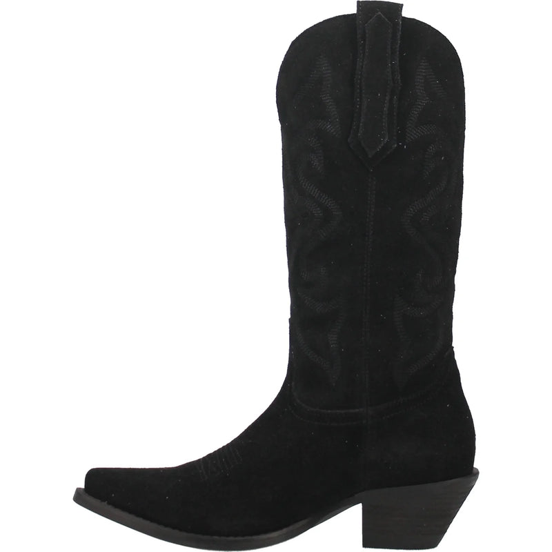 Women's Dingo DI920-BK 13" Out West Black Suede Leather Boot