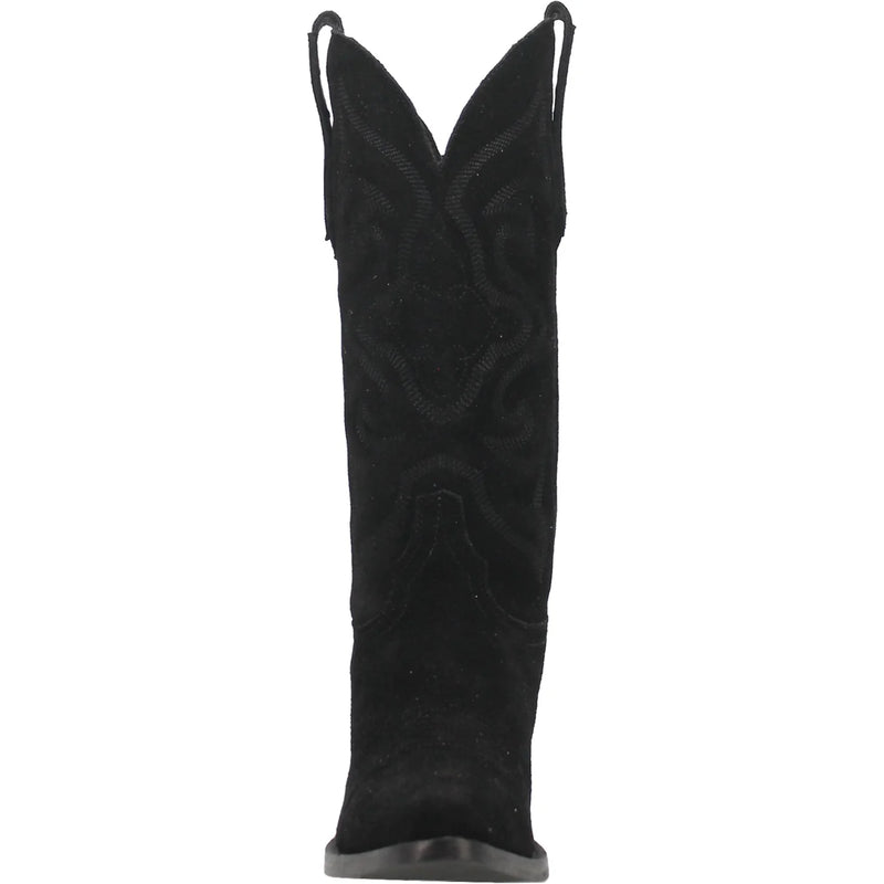 Women's Dingo DI920-BK 13" Out West Black Suede Leather Boot