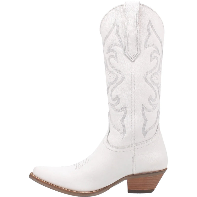 Women's Dingo DI920-WH16 13" Out West White Smooth Leather Boot