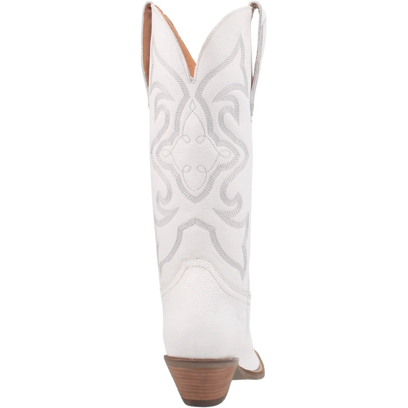 Women's Dingo DI920-WH16 13" Out West White Smooth Leather Boot