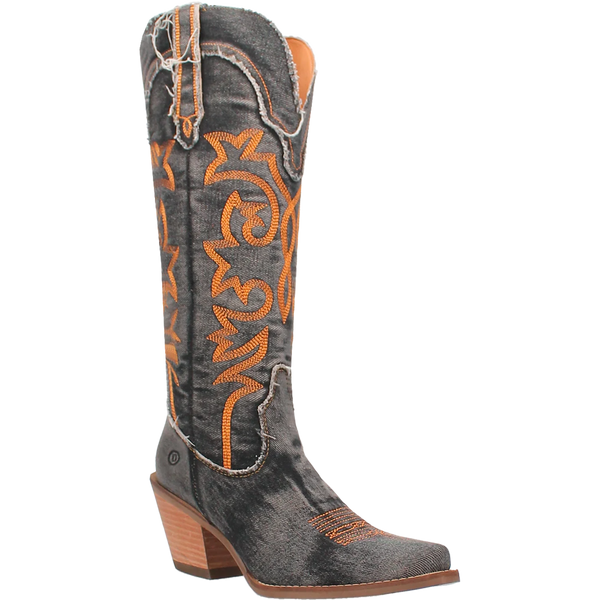 Women's Dingo DI943-BK 15" Texas Tornado Black Boot