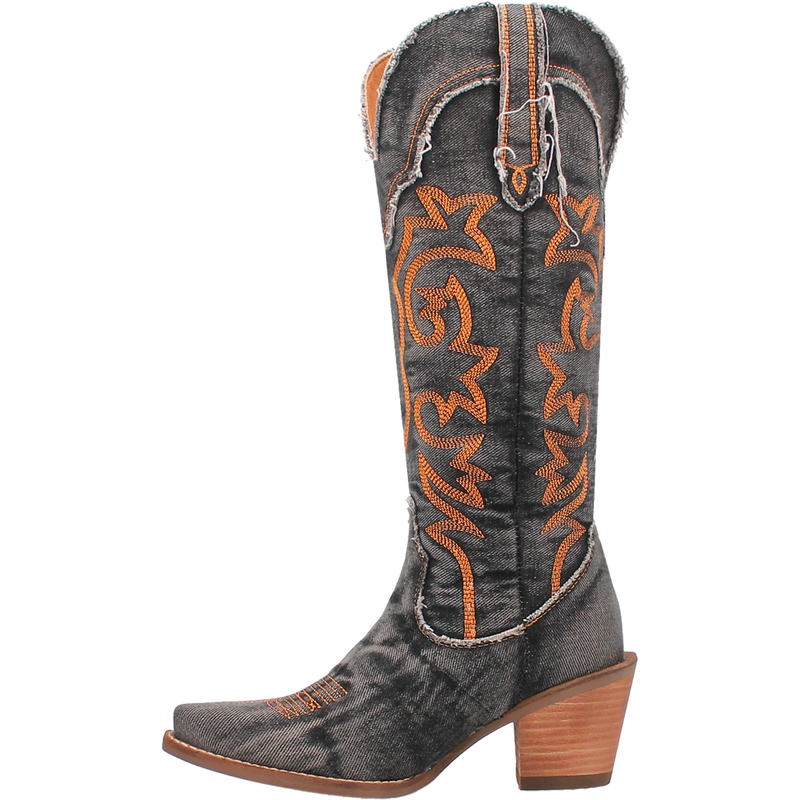 Women's Dingo DI943-BK 15" Texas Tornado Black Boot