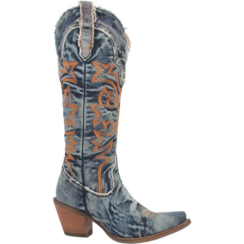 Women's Dingo DI943-BL 15" Texas Tornado Denim Boot