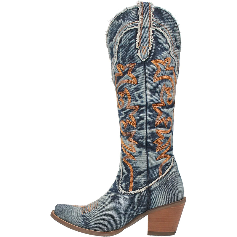 Women's Dingo DI943-BL 15" Texas Tornado Denim Boot