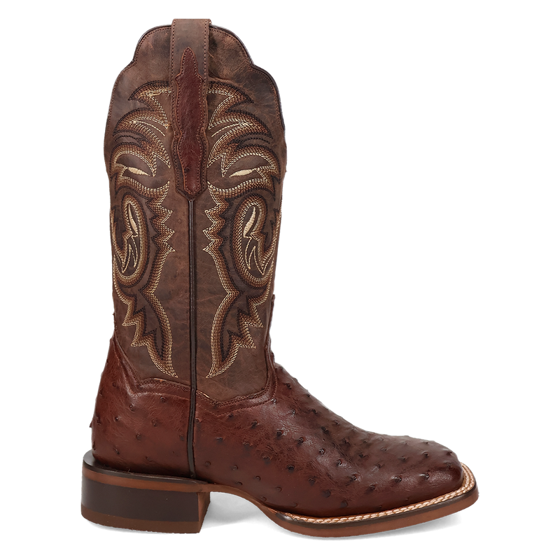 Women's Dan Post DP5250 12" Kylo Chocolate Square Toe Full Quill Ostrich Boot