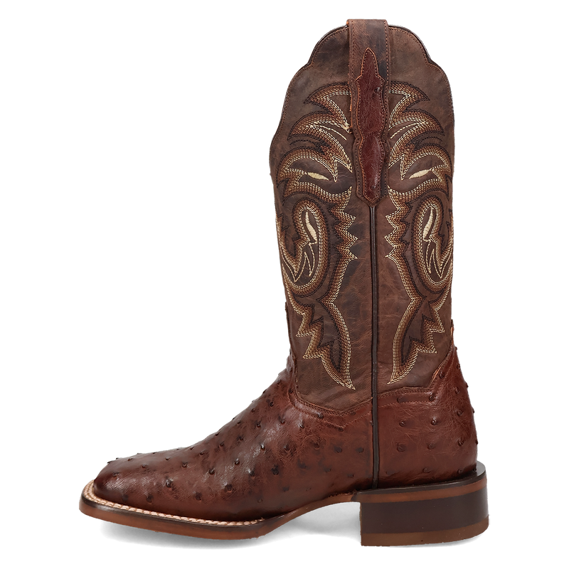 Women's Dan Post DP5250 12" Kylo Chocolate Square Toe Full Quill Ostrich Boot