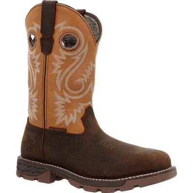 Georgia GB00672 Men's 11" Carbo-Tec FLX Alloy Square Toe Waterproof Pull-on Work Boot