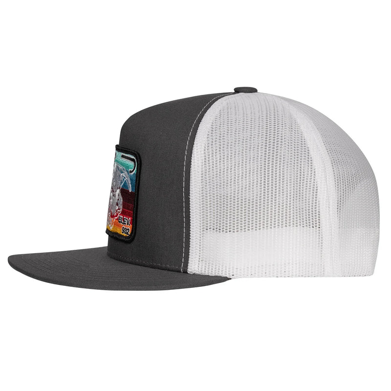 Lazy J Ranch Dark Grey & White Serape Elevation Classic Five Panel Trucker Hat