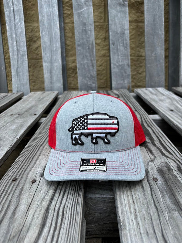 RDHC36 Red Dirt Hat Company Thin Red Line Buffalo Cap