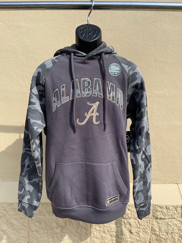 Men's Colosseum OTFH11325C-AL Alabama Aviator Hoodie Pavement/Heather Combo