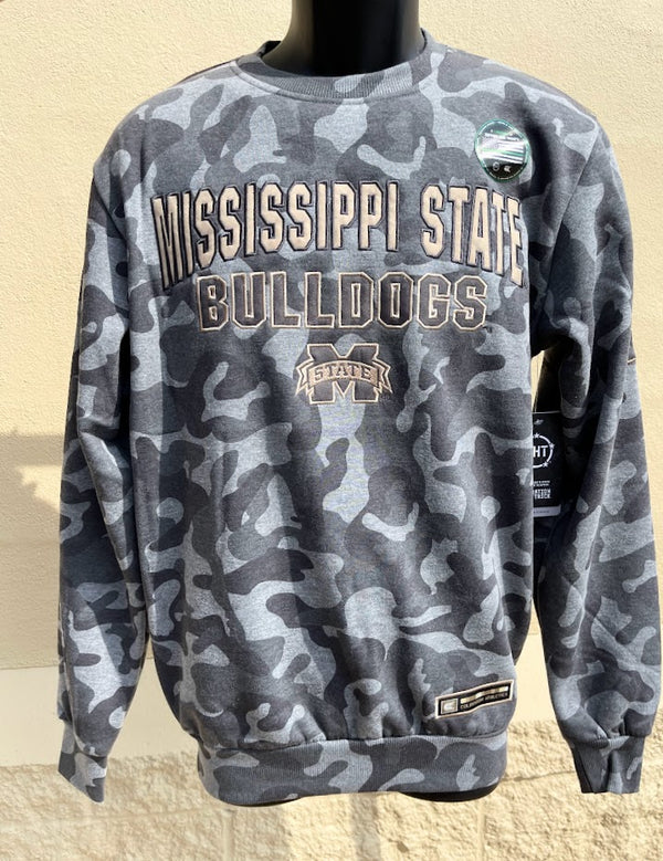 Men's Colosseum OTFC11326-MSU Mississippi State Coyote Crew Neck Sweatshirt Heather Combo