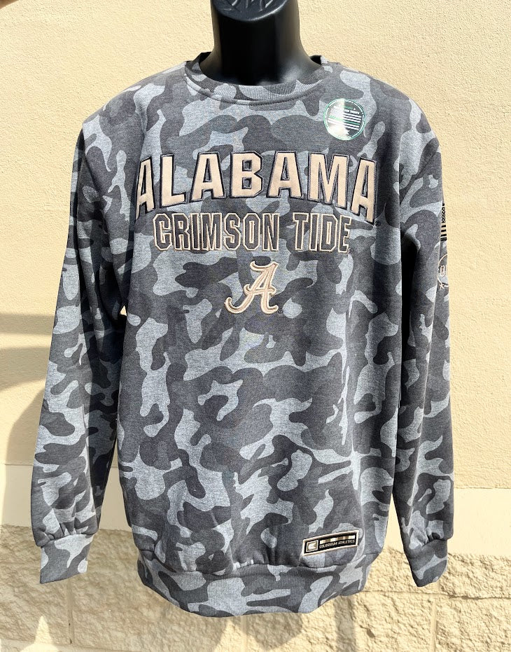 Men's Colosseum OTFC11326-AL Alabama Coyote Crew Neck Sweatshirt Heather Combo