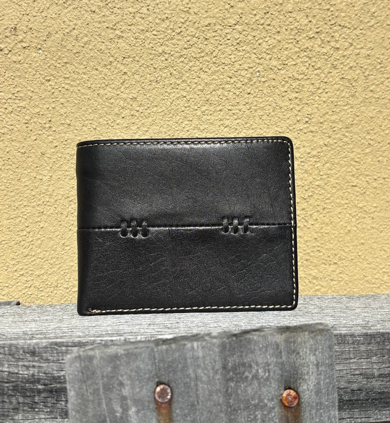 Top Notch Accessories 718BK Black Leather Bi-Fold Wallet