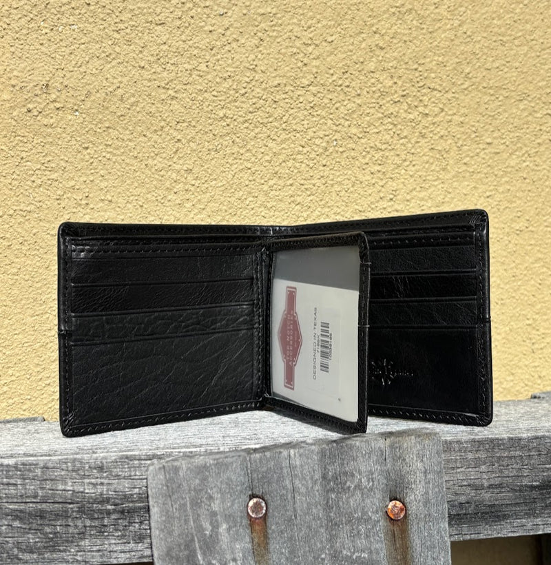 Top Notch Accessories 718BK Black Leather Bi-Fold Wallet