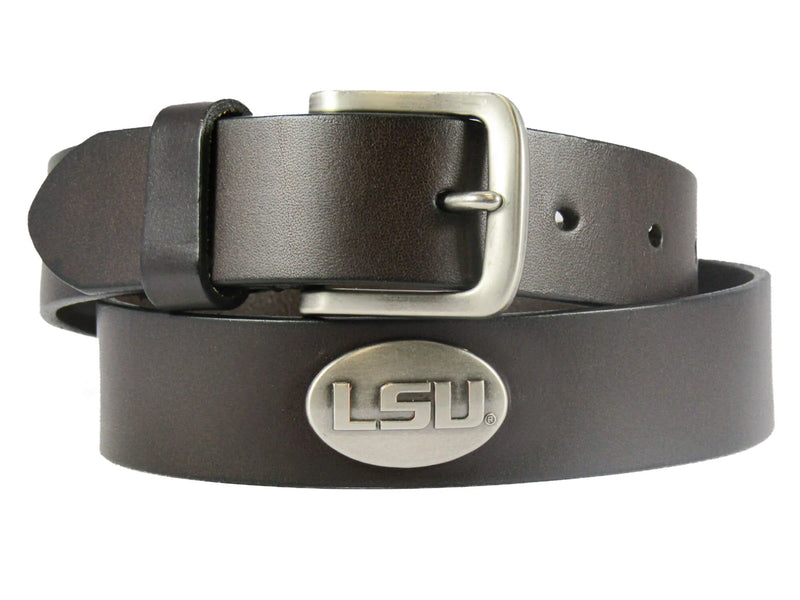 Zep-Pro BOLPBRW-LSU Louisiana State University Tigers Brown Leather Belt