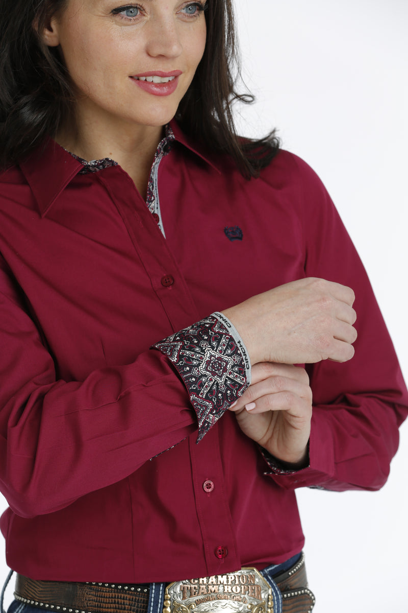 Cinch Women's Multi Printed Long Sleeve Button Down Western Shirt MSW9164207