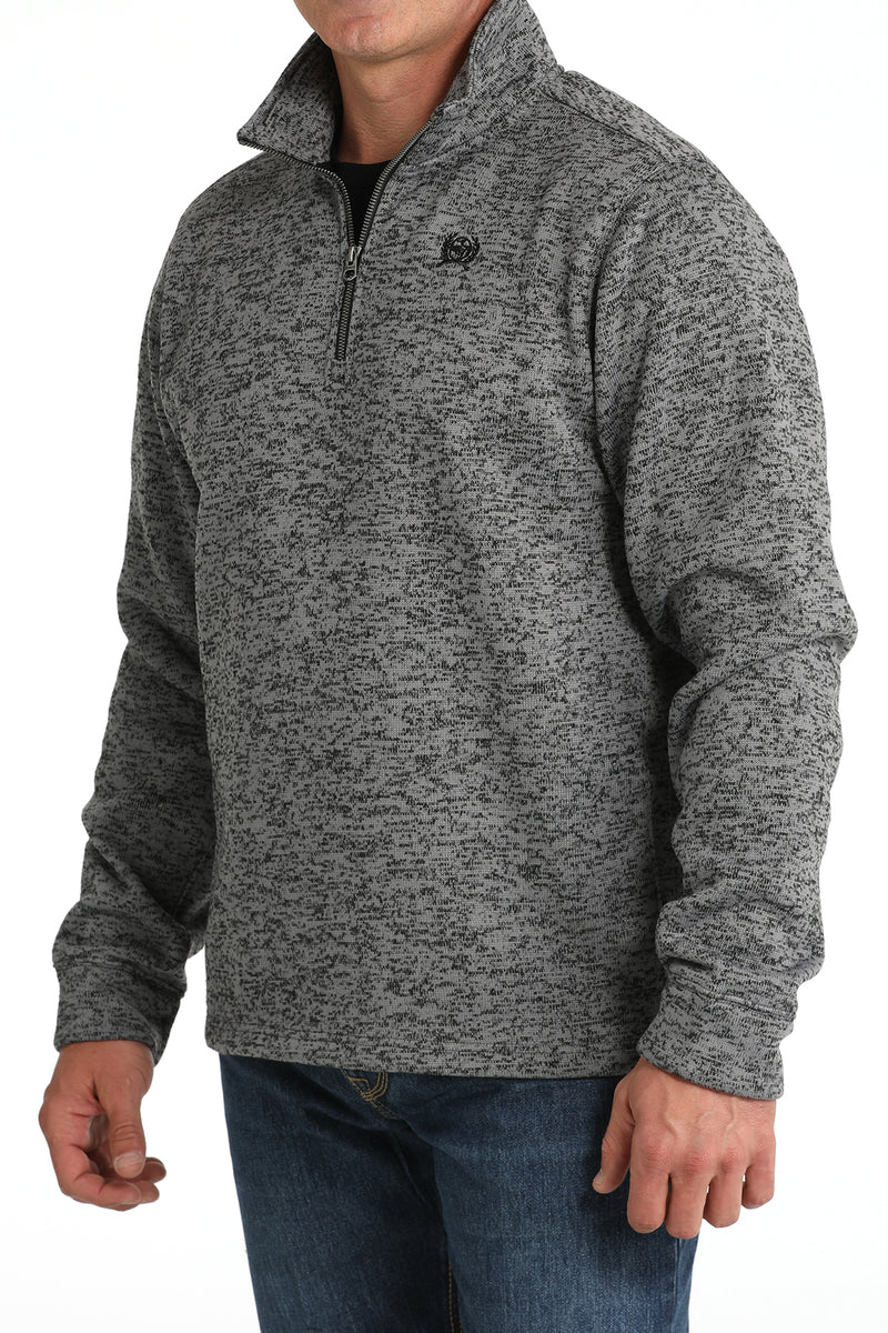 Men's Cinch MWK1080014 Gray 1/4 Zip Sweater