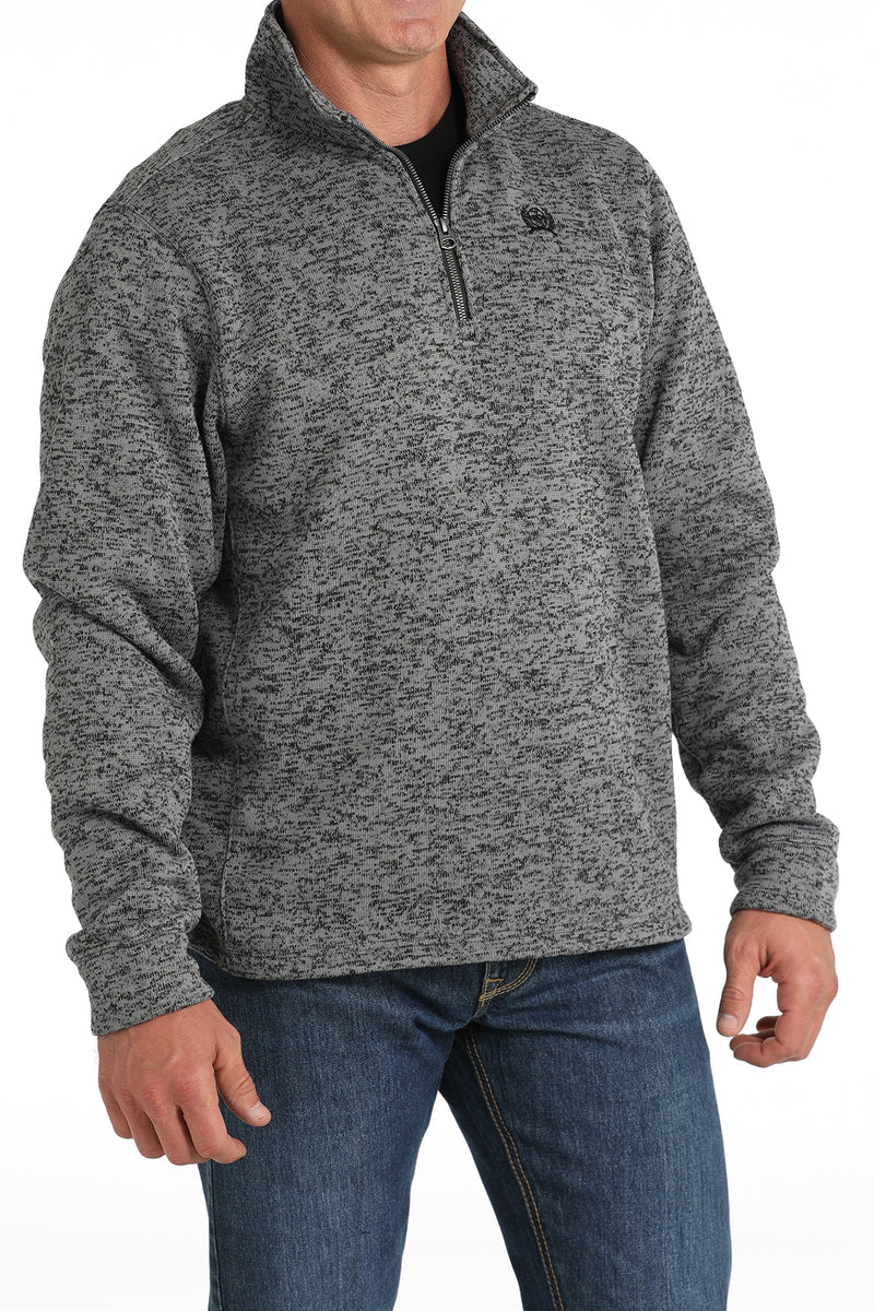 Men's Cinch MWK1080014 Gray 1/4 Zip Sweater