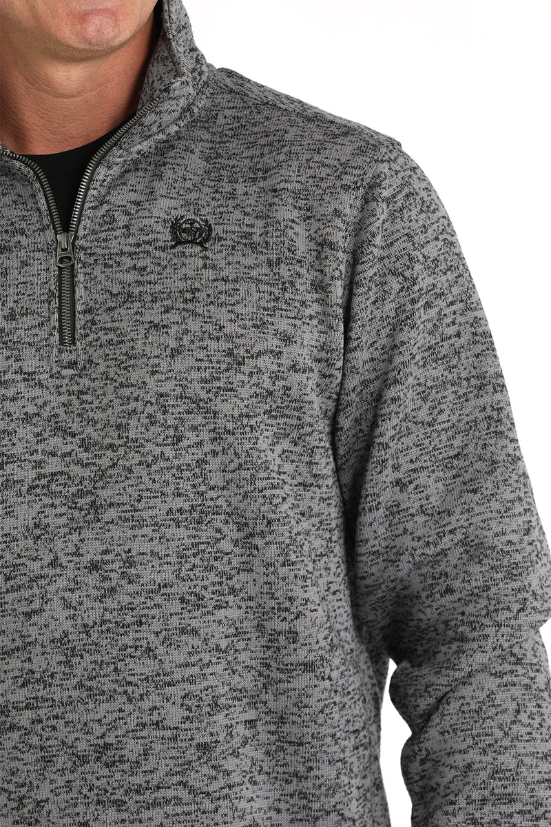 Men's Cinch MWK1080014 Gray 1/4 Zip Sweater