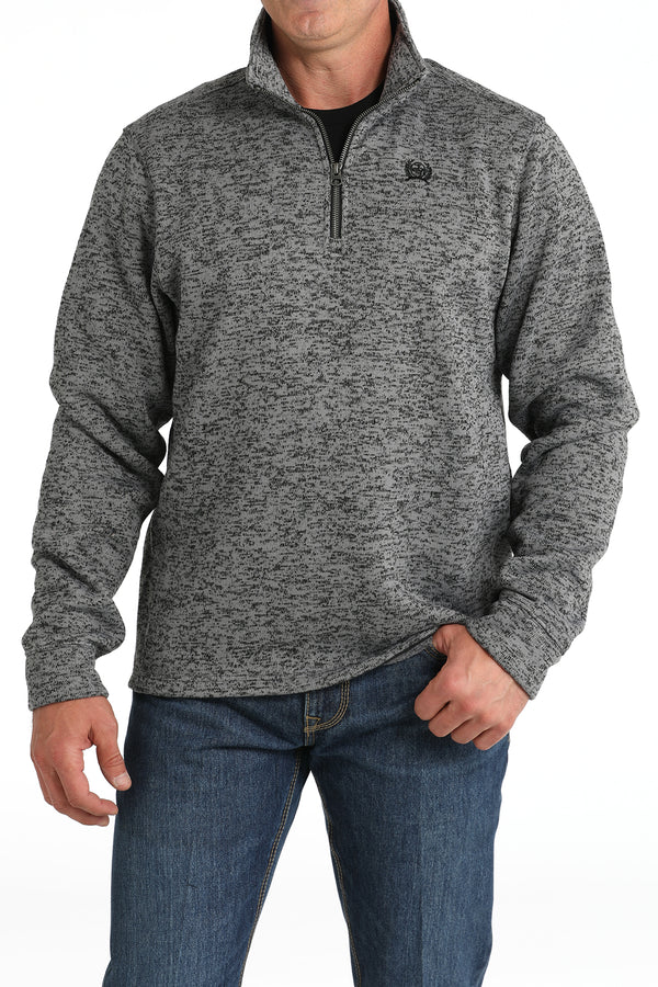 Men's Cinch MWK1080014 Gray 1/4 Zip Sweater