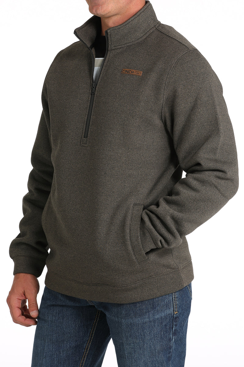 Men's Cinch MWK1913002 Brown 1/4 Zip Sweater