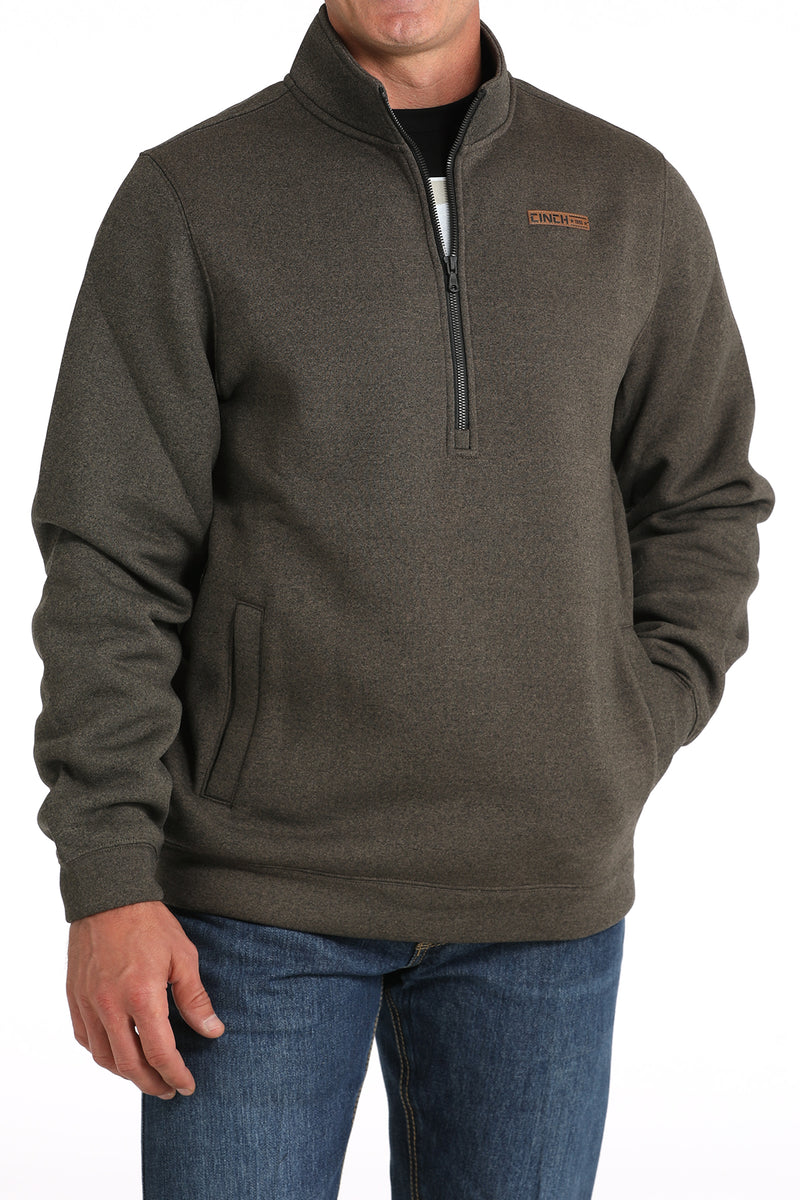 Men's Cinch MWK1913002 Brown 1/4 Zip Sweater