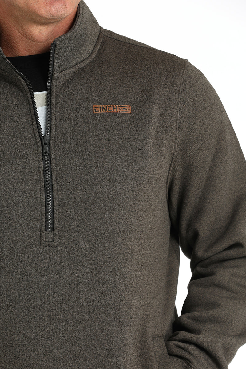 Men's Cinch MWK1913002 Brown 1/4 Zip Sweater