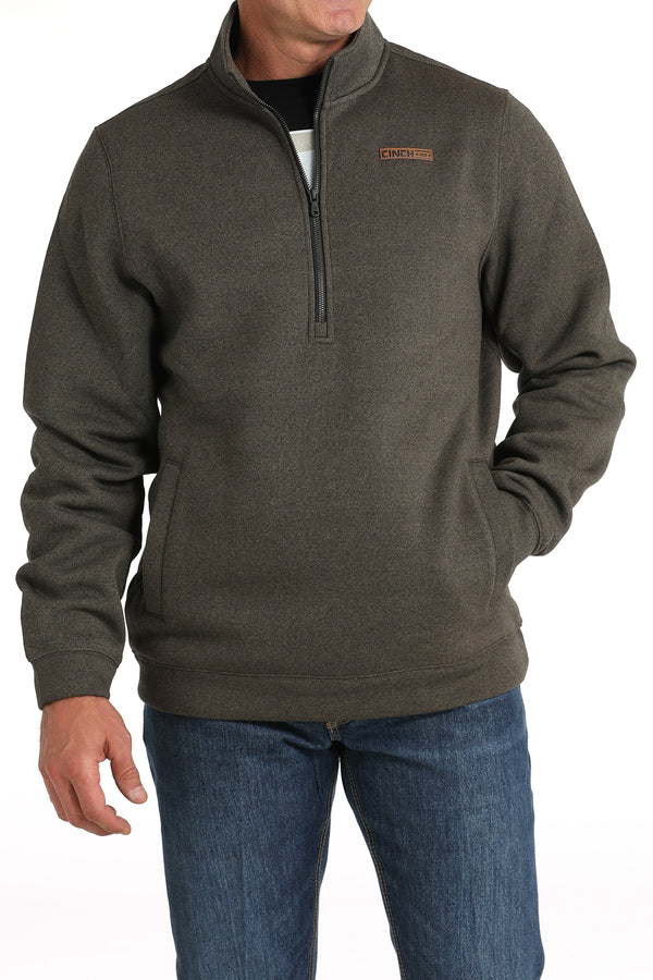 Men's Cinch MWK1913002 Brown 1/4 Zip Sweater