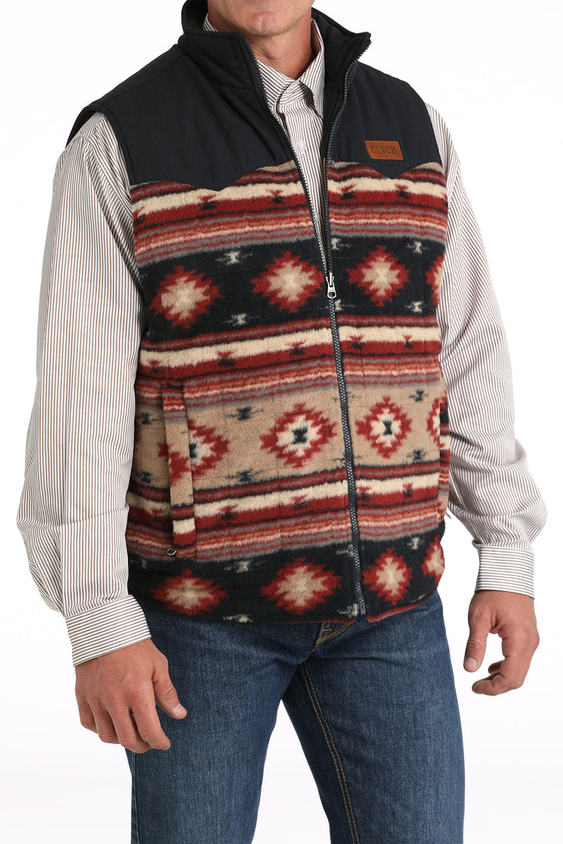 Men's Cinch MWV1576004 Reversible Vest in Khaki