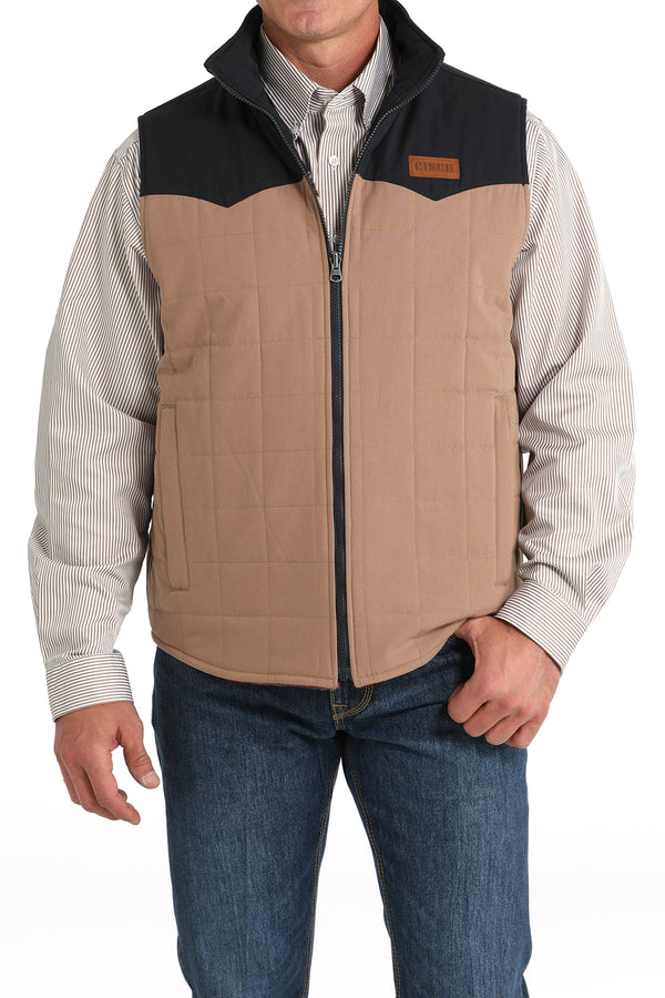 Men's Cinch MWV1576004 Reversible Vest in Khaki