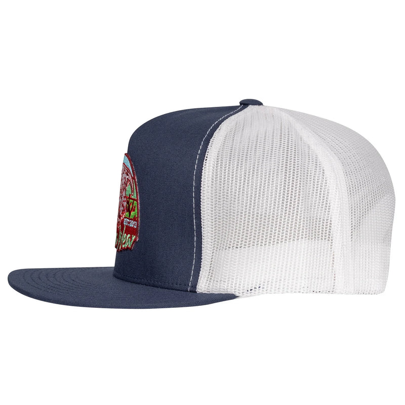 Lazy J Ranch Navy & White Prickly Pear Classic Five Panel Trucker Hat