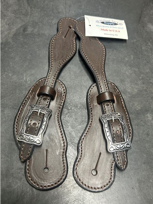 Hilltop Tack Supply RB-655 Men's Visalia Spur Strap in Rich Brown